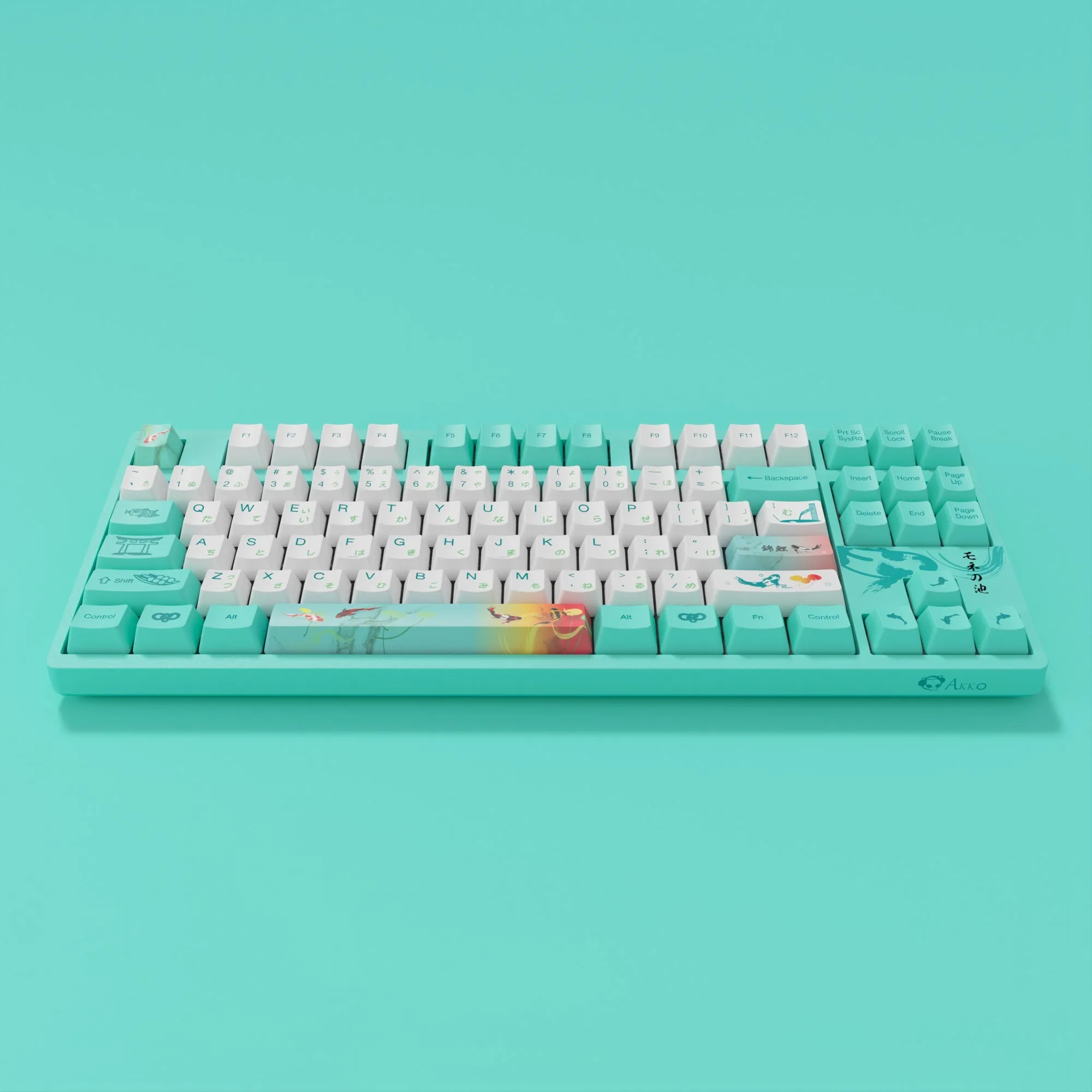 Teclado mecânico do jogo da lagoa de akko 3087 v2 monet prendido tkl 87-chave com corante do perfil pbt do oem-sublimação keycap n-chave rollover