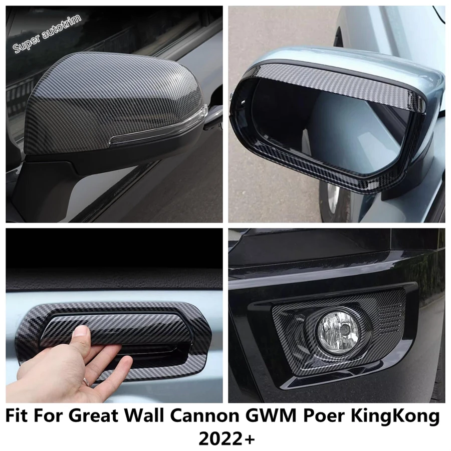 

Rearview Mirror / Rear Door Handle / Front Fog Light Cover Trim For Great Wall Cannon GWM Poer KingKong 2022 2023 Accessories