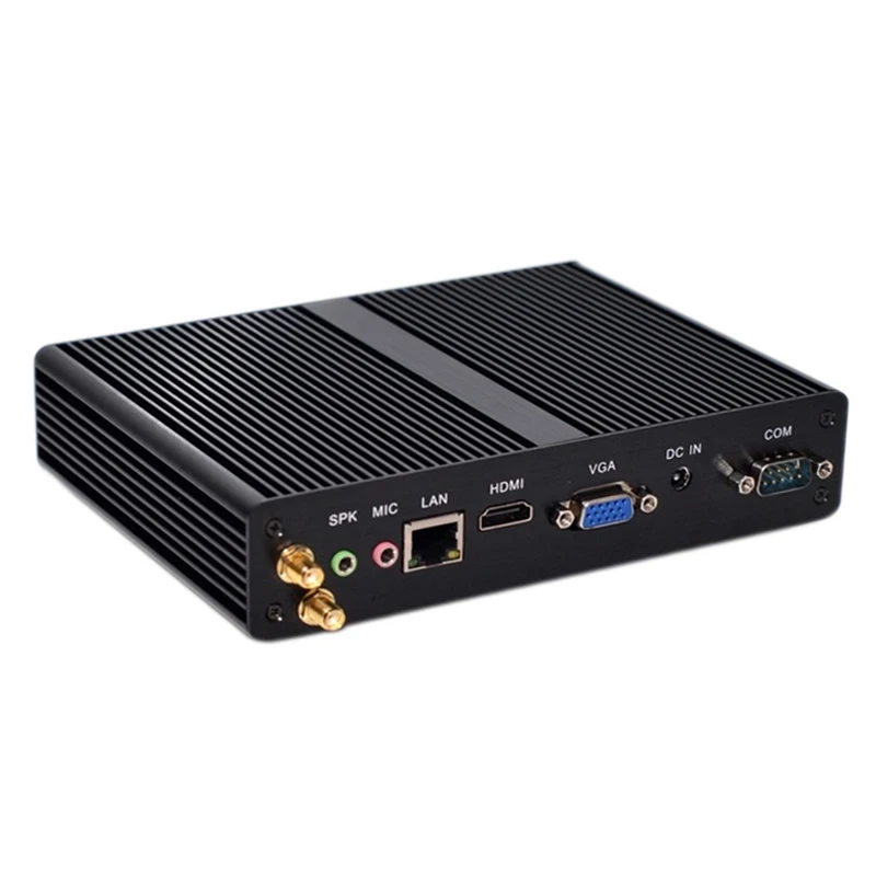 Partaker Prosesor Intel Celeron J1900 Mini Pc Quad Core Tanpa Kipas Pc dengan VGA HDMI Windows Linux Ubuntu