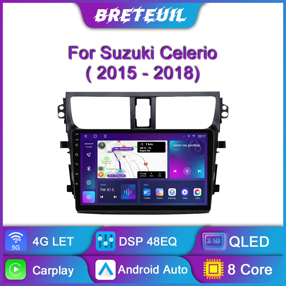 For Suzuki Celerio Cultus 2015 - 2018 Car Radio Android Multimedia Video Player Navigation GPS Carplay Touch Screen Auto Stereo