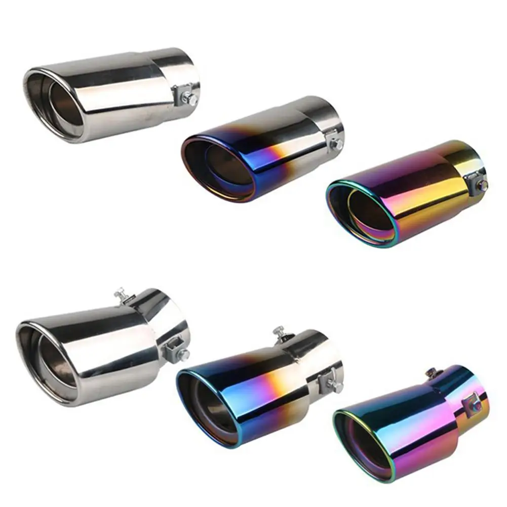 

63mm Car Exhaust Muffler Tip Stainless Steel Tail Throat Tailpipe Exhaust Pipe Modification Supplies