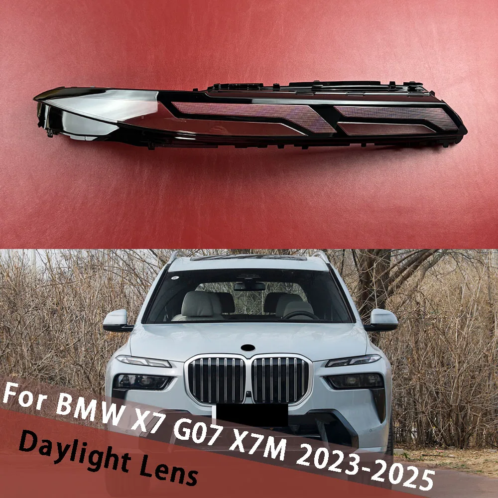 

For BMW X7 G07 X7M 2023 2024 2025 Daylight Cover Transparent Daylamp Shell Shade Plexiglass Replace Original Lampshade Lampcover