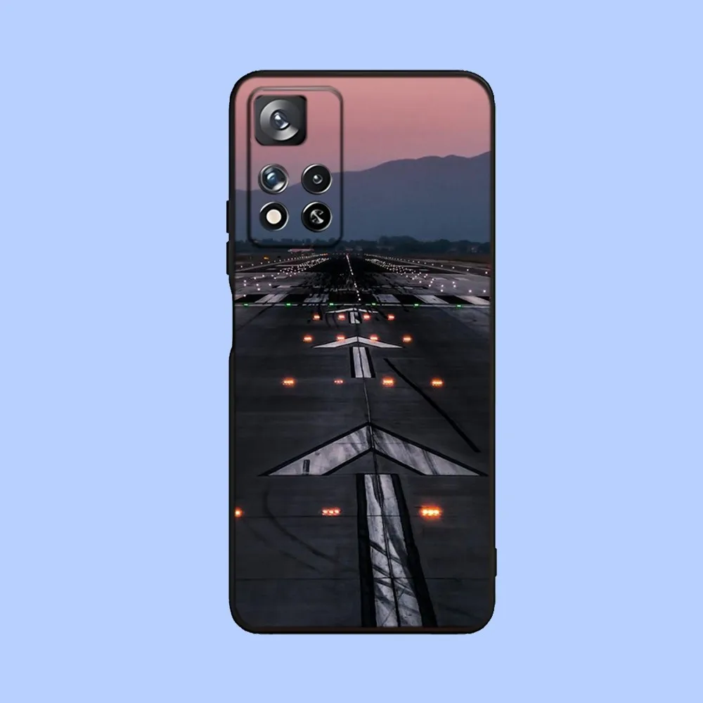 Travel aircraft airport runway  Phone Case For Samsung Galaxy A13,A21s,A22,A31,A32,A52,A53,A71,A80,A91 Soft Black Cover