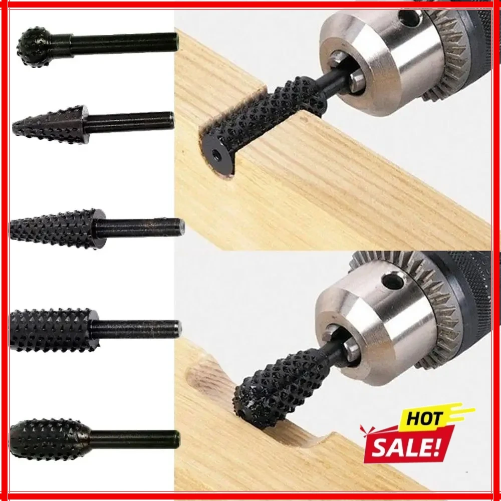 1/4'' 5-teiliges Bohrerset Schneidwerkzeuge für Holzbearbeitung Messer Holzschnitzwerkzeug Tischlerei Holzschneidewerkzeuge Bohrerset