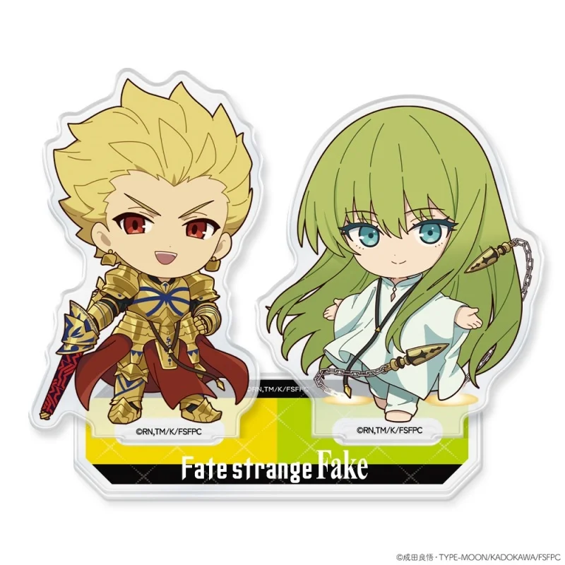 Anime Fate/strange Fake Archer Lancer Q-Style Acrylic Stand Model Plate Keychains Desk Decorations Gifts For Friends