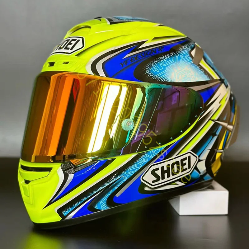 Motorcycle Full-face Helmet SHOEI X-14 Helmet X-SPIRIT III X-Fourteen Sports bicycle racing helmet Yellow Kato Daijiro TC-3