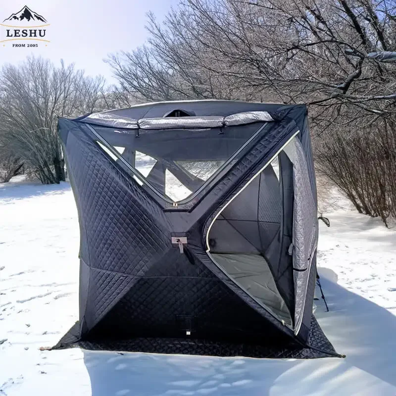 Umbrella with Full Shelter 5-6 with Stove Stove Green Ice Fishing Tents