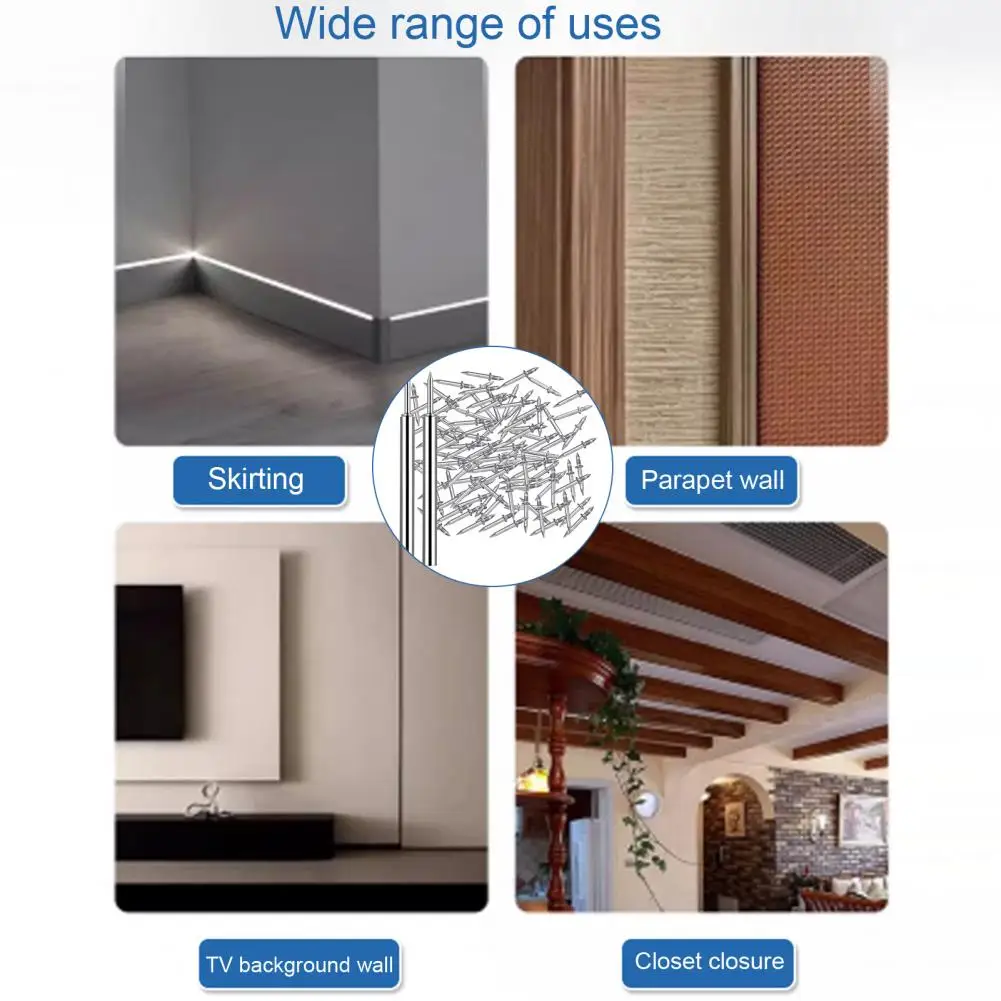 برغي أمان اللوح 100 قطعة مسمار خيط التفاف مزدوج الرأس مع أداة كم لأمن اللوح الخشبي الصلب للمزدوج #2