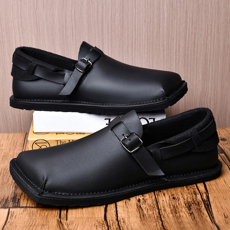 Mocassins paresseux pour hommes, grand, respirant, décontracté, semelle souple, léger, rétro, boucle personnalisée, printemps automne