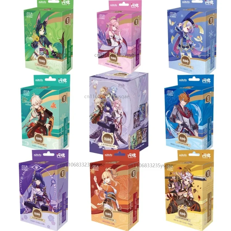 Genshin Impact Card Seven Summoning Battle Cards The Third Bullet Competitive Card Booster Pack Game Collectible Cards
