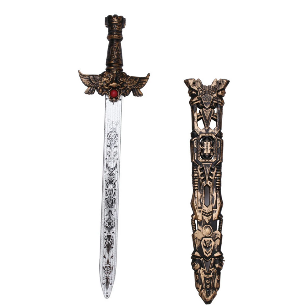 

1pc Plastic Swords Toys Kids Gift Costume Accessory Brown Man Children Toy Sword High Quality Exquisite Craft Great