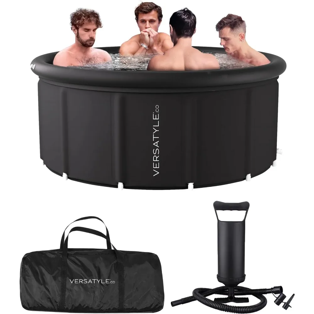 

Ice Bath Tub XXL Portable & Inflatable Outdoor Group Pod Cold Plunge Tub for Athletes Recovery With Protective Cover Drain Pipe