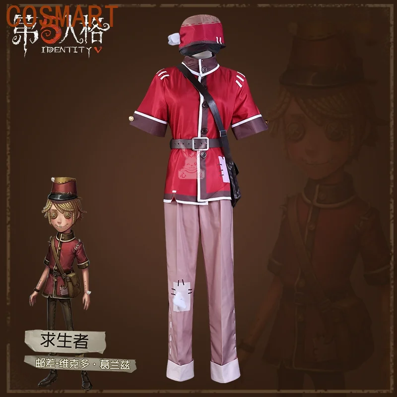 COSMART Identity V Mailman Victor Grantz Cos New Survivors Initial Fashion  Cosplay Costume Game Anime Party Uniform Hallowen