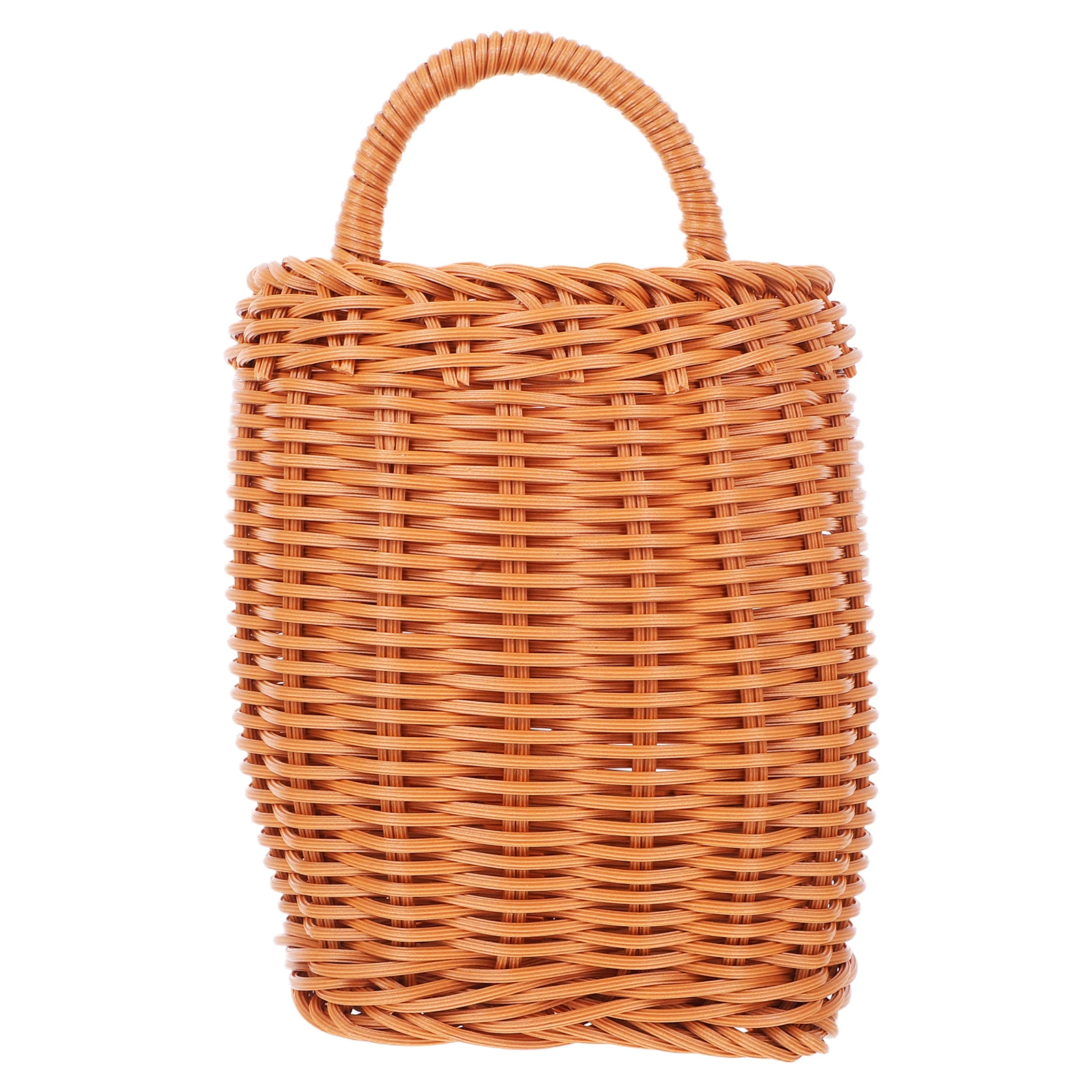 

Hanging Door Basket Imitation Rattan Woven Basket Kitchen Storage Organizer Wall Decoration Fruit Vegetable Holder