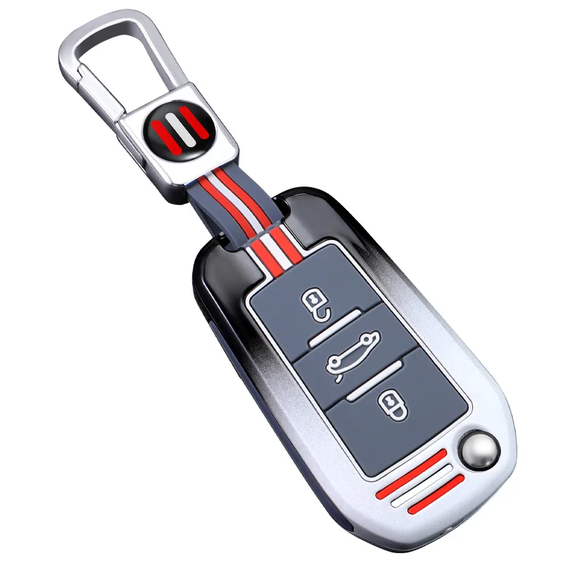 

For Peugeot 208 2008 301 308 3008 RCZ 508 408 307 Case For Citroen C3 C4 Berlingo New Zinc Alloy Flip Folding Key Fob Cover