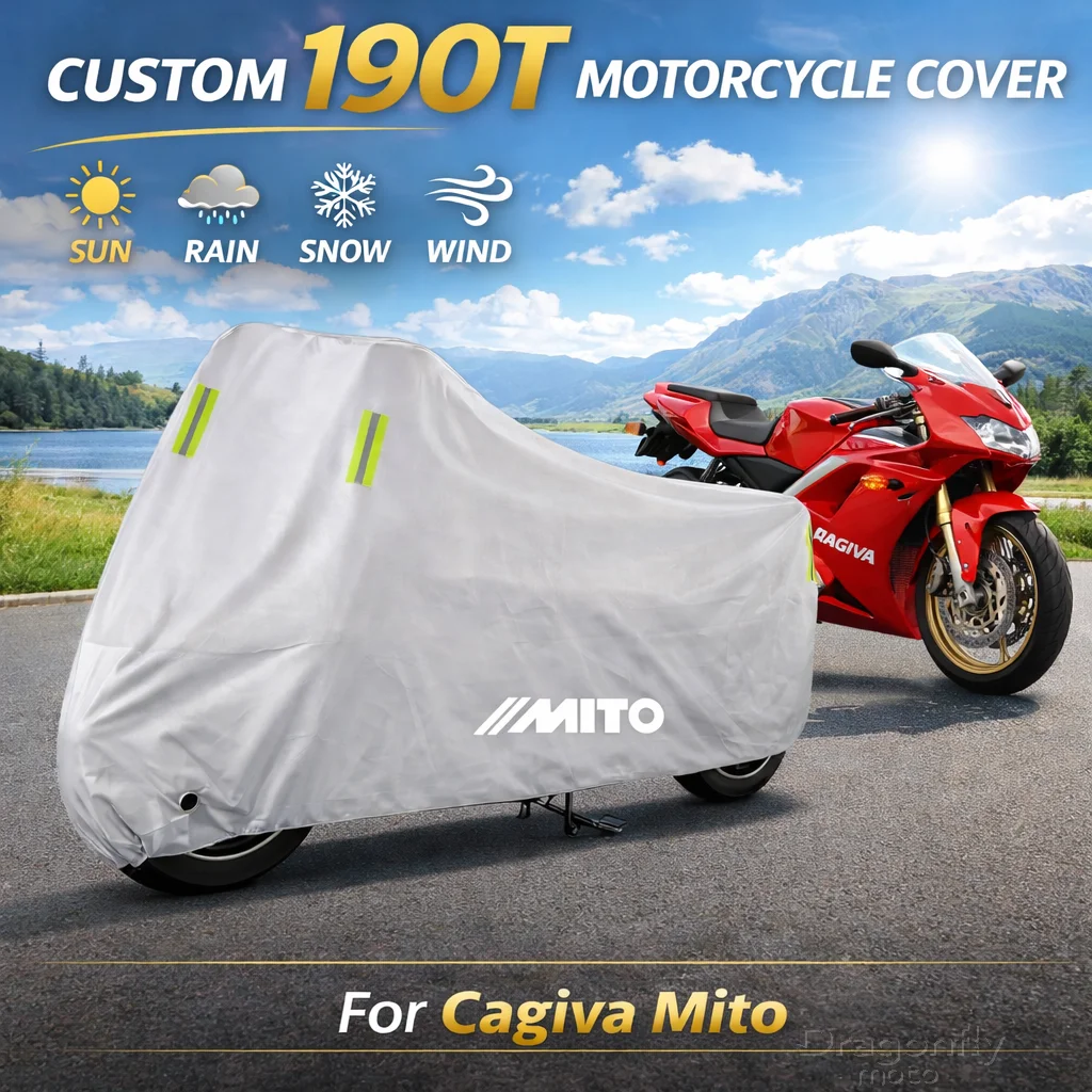 

For Cagiva Mito 50 125 Mito sp525 Motorcycle Cover Silver Waterproof UV Rain Dust Sun Outdoor Indoor Protector