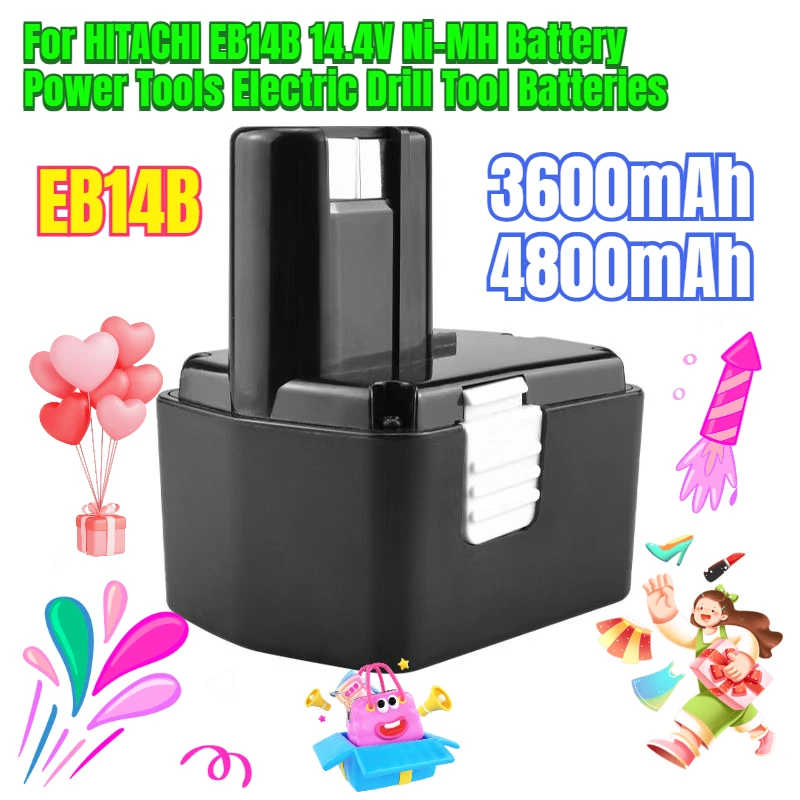 

14.4V 3600/4800mAh for HITACHI EB14B Ni-MH Battery Power Tools Electric Drill Tool Batteries