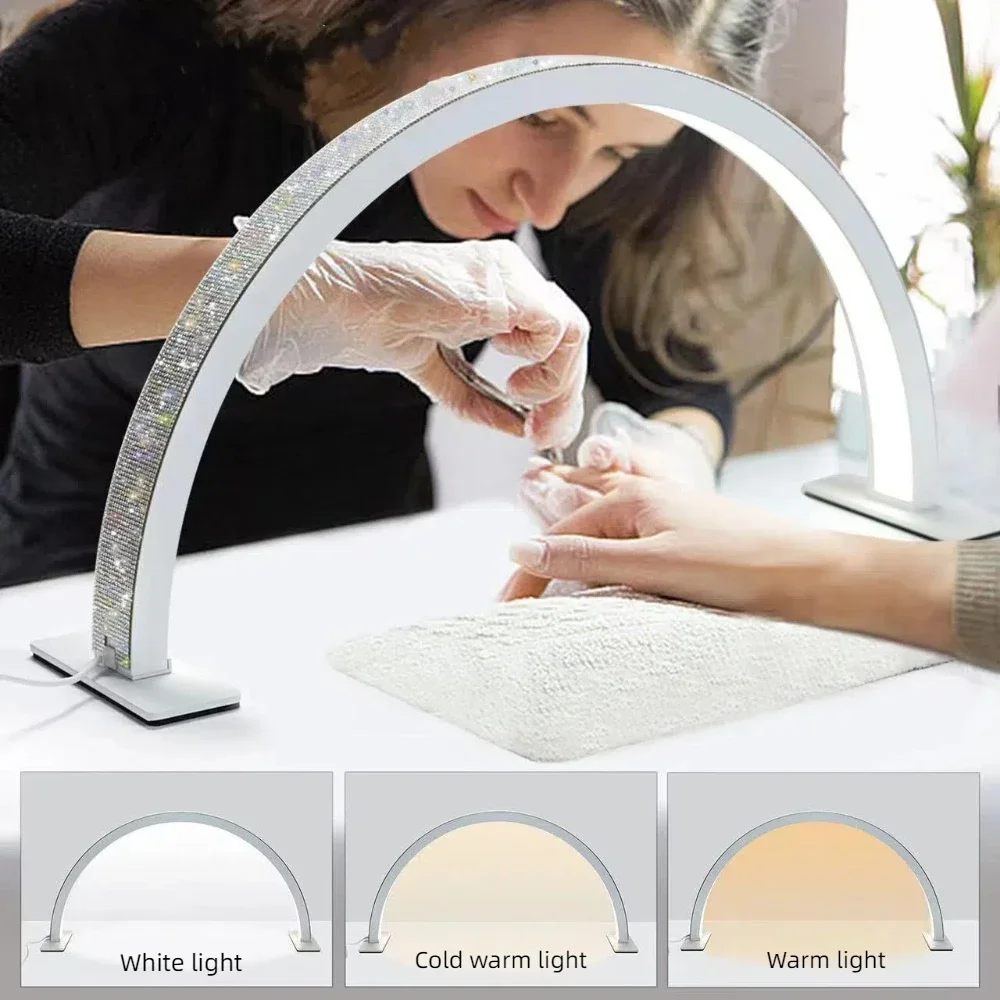 

Half Moon U-shaped Nail Light Fill Light Beauty Salon Tabletop Washing Eyelash Makeup Eye Care LED Nail Specialized Lighting