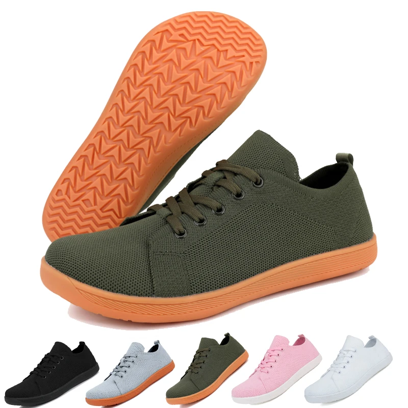 

Wide Toe Barefoot Shoes Mens Womens Minimalist Walking Sneakers Shoes | Zero Drop Sole | Breathable Mesh