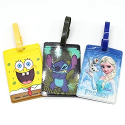 Cartoon Princess Elsa Baggage Label Portable Luggage Tag Travel Accessories PVC 3D Pattern Anti-loss Address Card Holder Label