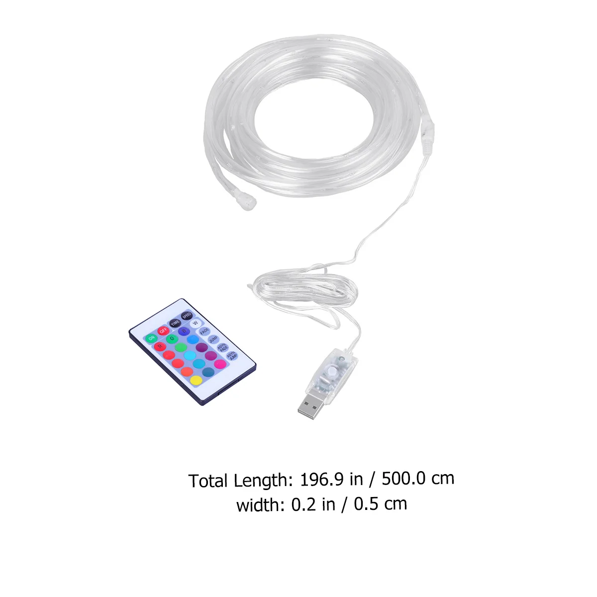 

5M 50Leds Rgb Color Changing Light Strip Usb Powered Waterproof Outdoor String Lights For Garden Yard Wedding Party Remote