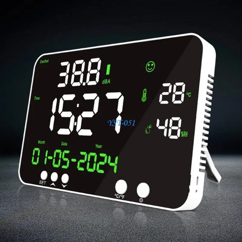 

E15A Small Temperature & Humidity Meter ABS Air Quality Monitors for Household