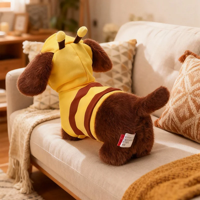 Lindo abeja Dachshund juguete de peluche Animal suave decoración del hogar juguetes cómodos de alta calidad regalo de cumpleaños para niños regalo de compañero