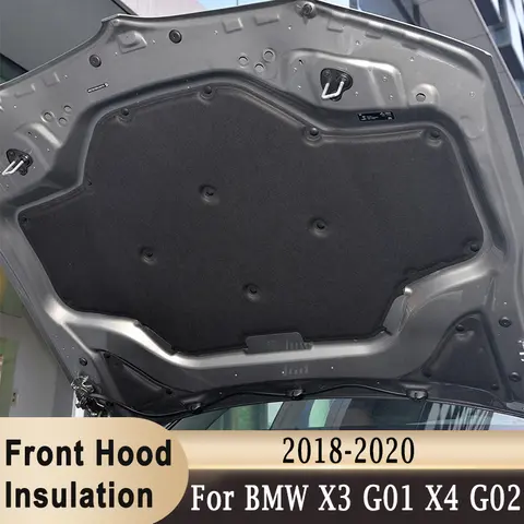 BMW X3 X4 G01 G02 2018-2020 프론트 후드 엔진 절연 패드 방음 코튼 커버 열 단열 패드 매트