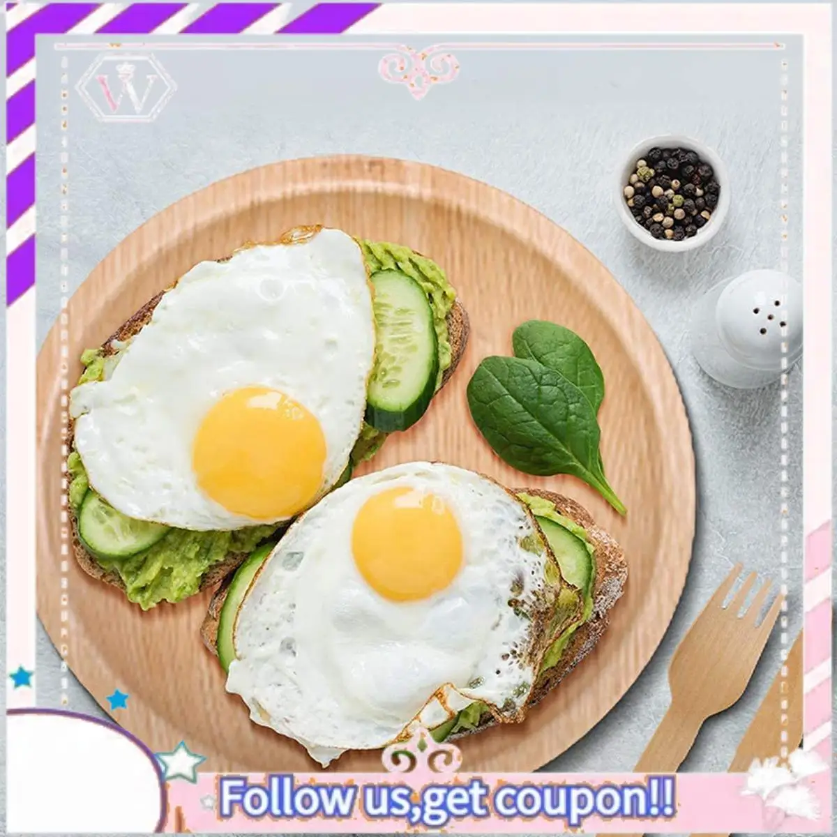 

Y74A-Compostable, Biodegradable, Disposable Palm Leaf Plates Sturdy, Microwave & Oven Safe (20, 8 Inch Round Plates)