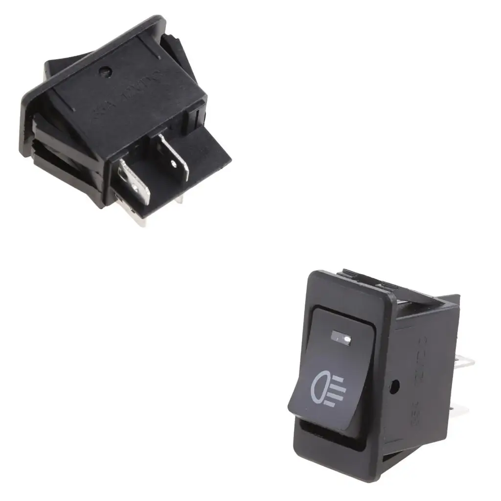  Car Fog Light Switch Daytime Running Lights Switch Button 12V 4 Pin Push Button
