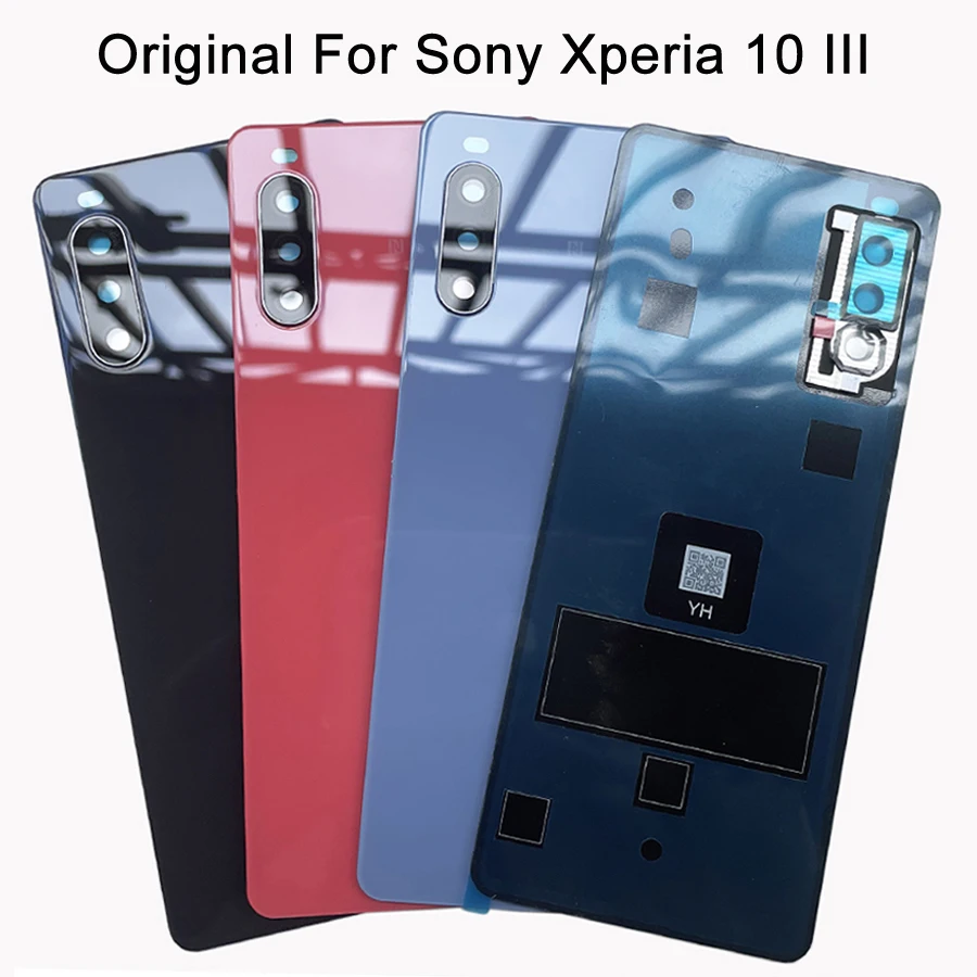 New Glass Battery Housing Back Cover For Sony Xperia 10 III Battery Cover Housing X10 III SO-52B SOG04 Battery Door