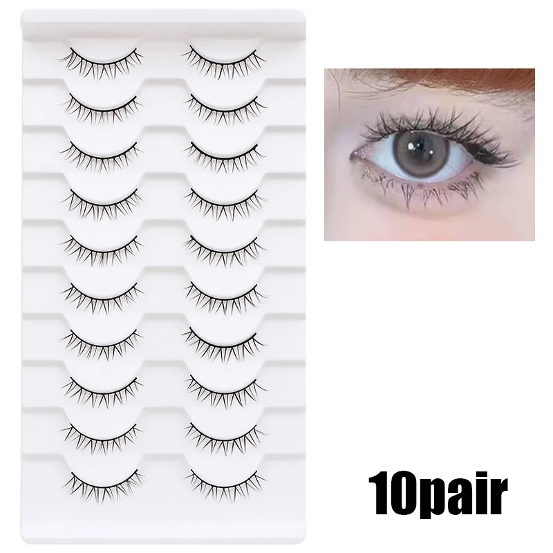 5/7/10 Paar Manga-Wimpern Weiche Natürliche Künstliche Wimpern Lange Fake Anime Wimpern Make-up Handgefertigtes Wimpernverlängerungs-Set – Detail 15