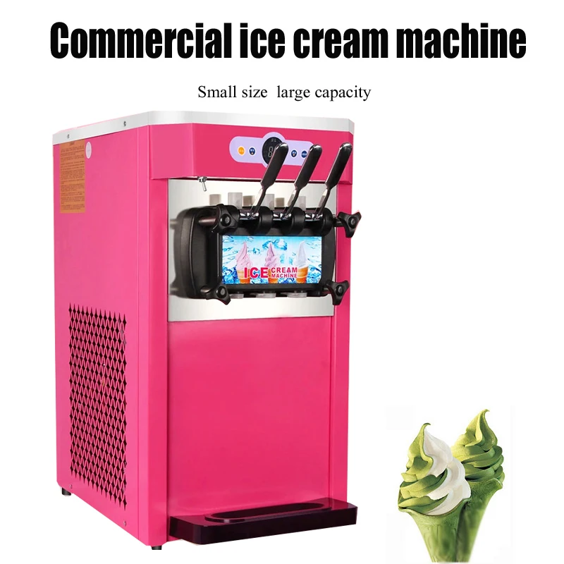 

Desktop Three-color Soft Ice Cream Machine Commercial Small Ice Cream Machine Stainless Steel Body With High Quality