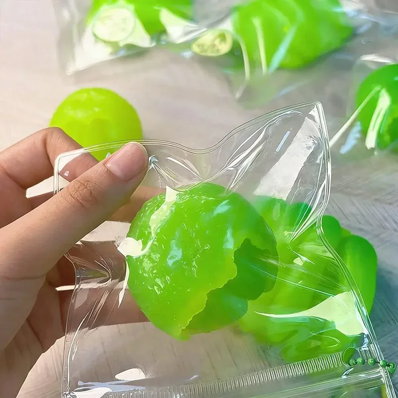 

Cute Peeled Orange Fruit Pinch Keychain Pinch Super Soft Clay Version Stress-relieving Toy Ball Peel Pinch Fun Slow Rebound