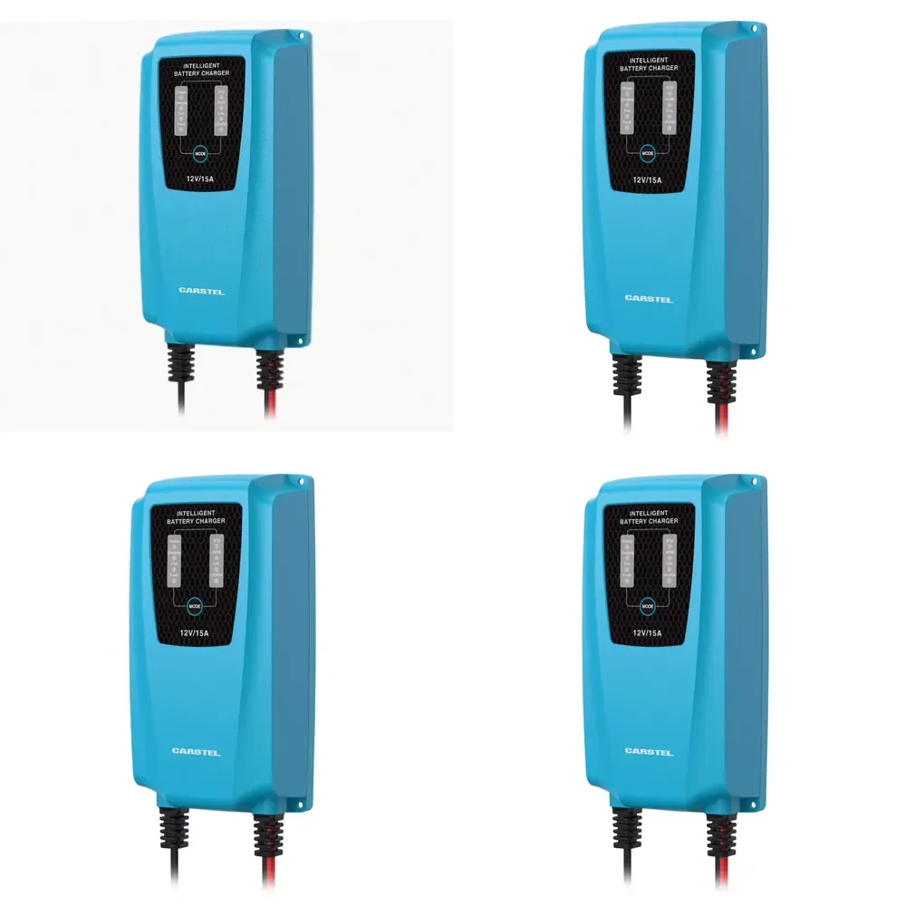 

Carstel 15A Intelligent Portable Lifepo4 Battery Charger AC 220-240V DC 12V Built-in Cables
