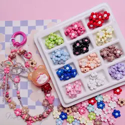 10pcs/lot Colorful Flower Beads Irregular Loose Spacer Charm Bead for Jewelry Making DIY Earring Phone Chain Bracelet Stuff