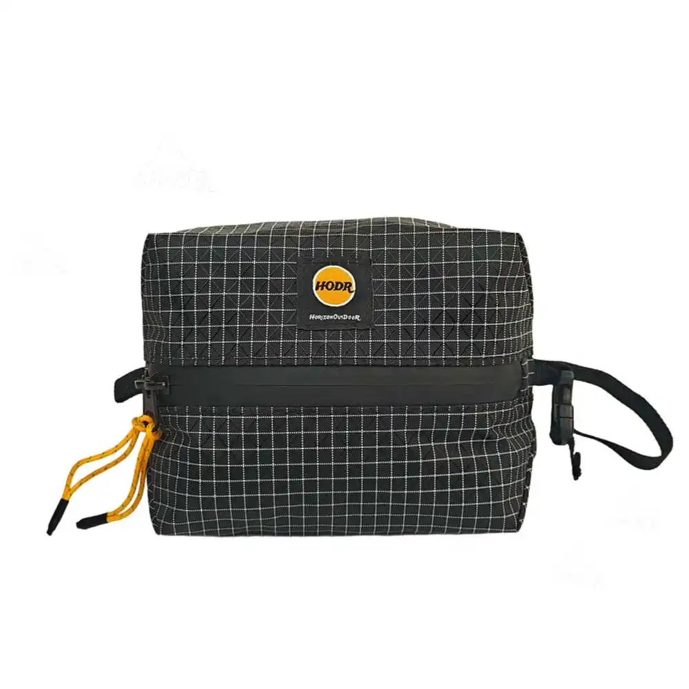 [HODR] Dyneema Pouch Black UHMWPE Bag Waterproof Zip Pack Stuff Sack Outdoor Camping Hiking Trekking for Electronics, Toiletry