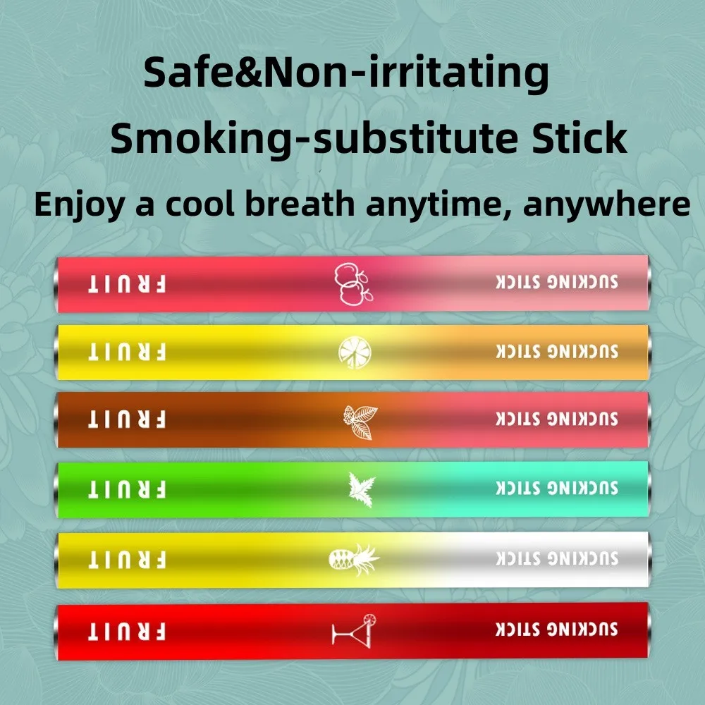 Nicotine‑Free Smoking Cessation Sucking Stick Sugar‑Free Fruit Mint Oral Inhaler Portable Quit Smoking Aid Relieve Cravings