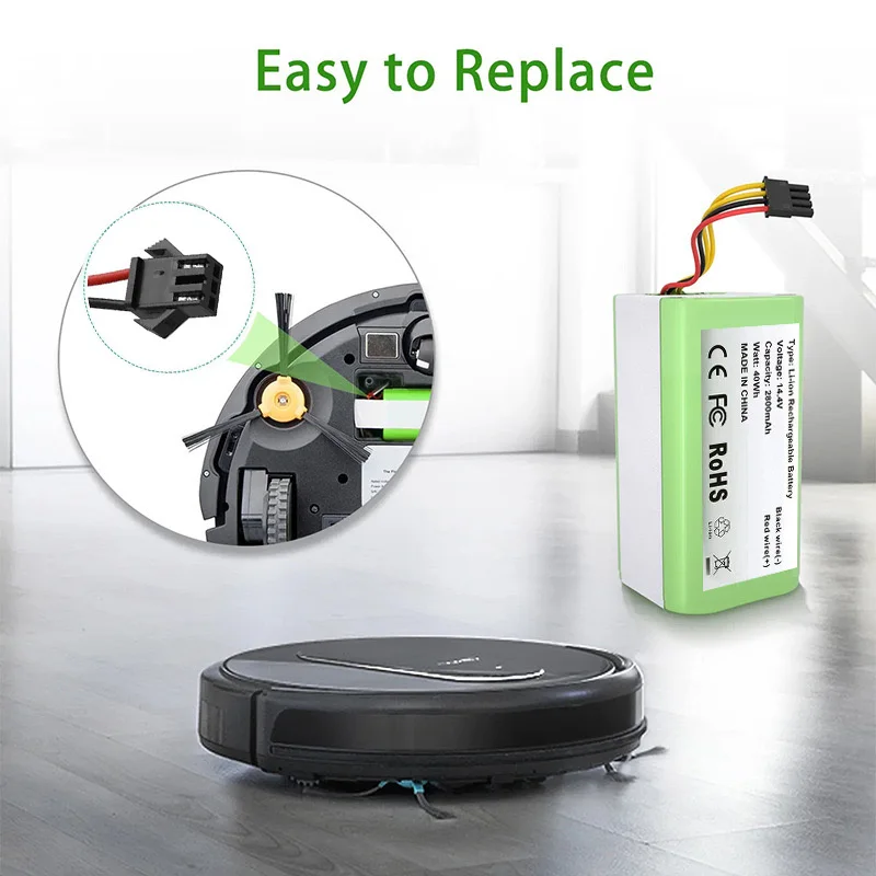 Batería de repuesto de 14,4 v y 2800mAh, Compatible con Ecovacs Deebot N79, N79S, DN622 y Eufy RoboVac 11,11S,12,15C,15T,35C,G10