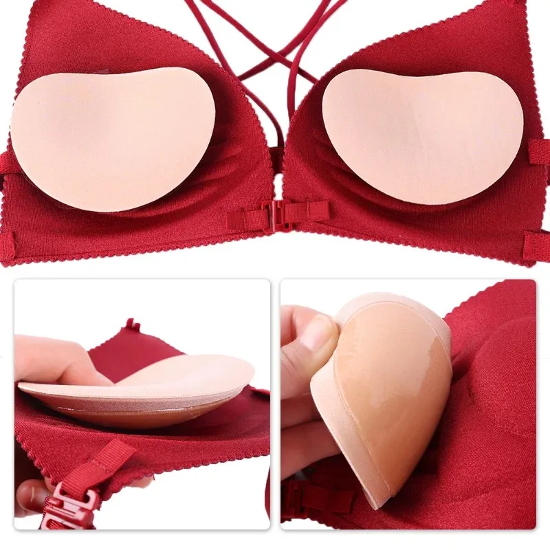 Conjunto de Bikini con almohadilla para el pecho para mujer, traje de baño con relleno de realce, ropa de baño para mujer 2024, sujetador de esponja transpirable más grueso, cubierta de pezón