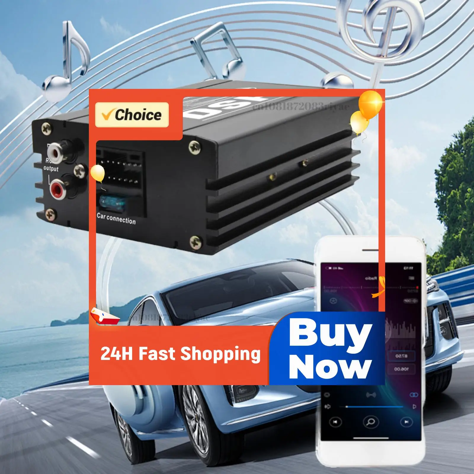 

4x50W Car DSP Digital Audio Processor 4-Channel DSP Car Power Amplifier Audio Digital Sound Processor for Car Audio Enhancement