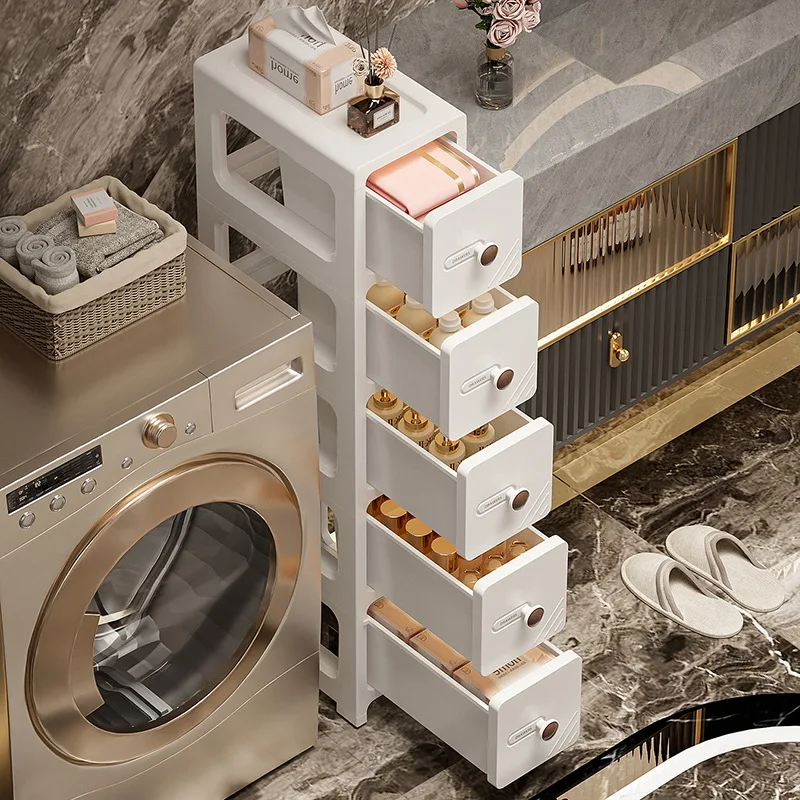 4/5/6floors drawer-type slit storage cabinet ultra-narrow slit cabinet for refrigerator multi-layer