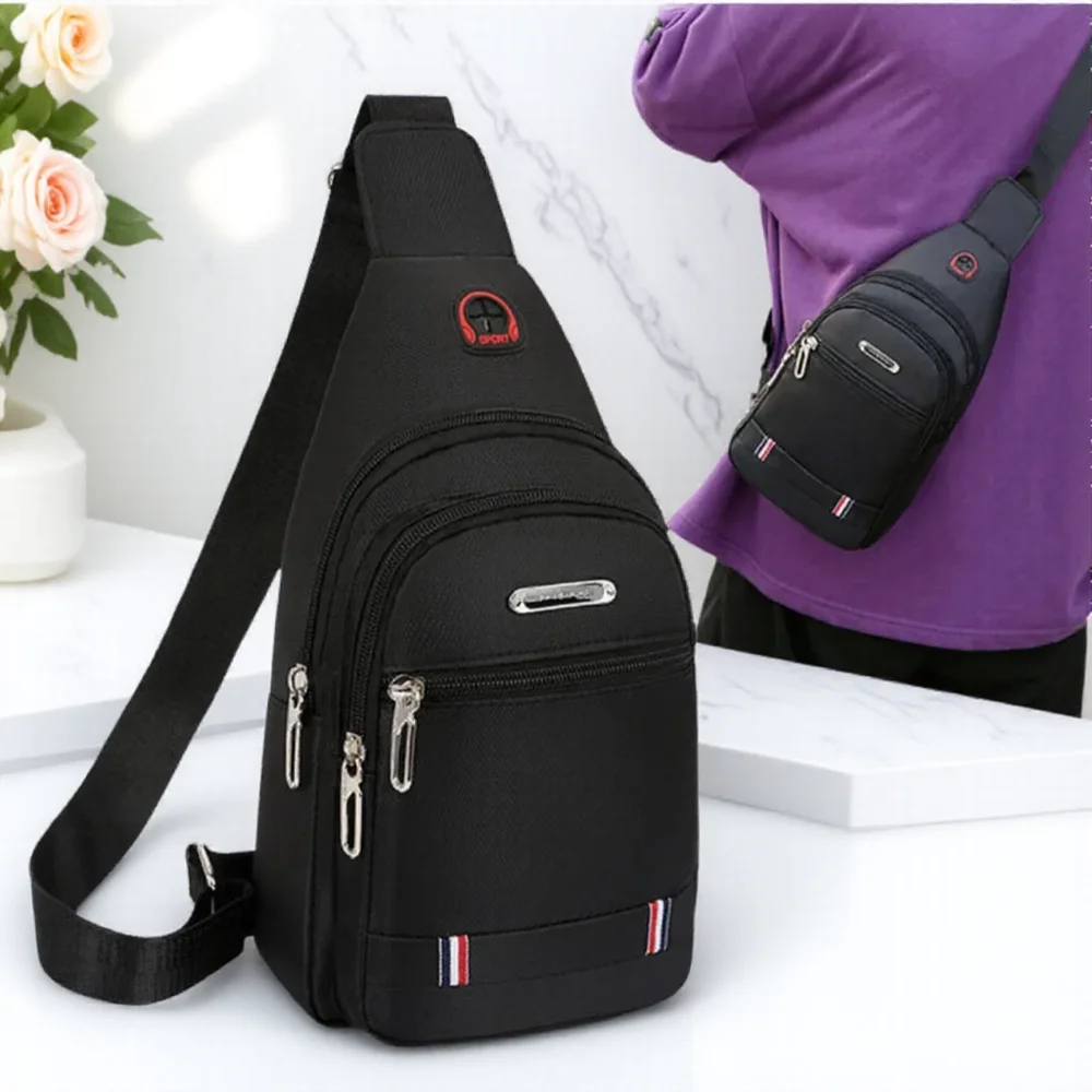 

Oxford Cloth Trendy Leisure Sports Small Backpack One Shoulder Messenger Bag Chest Bag Crossbody Bag