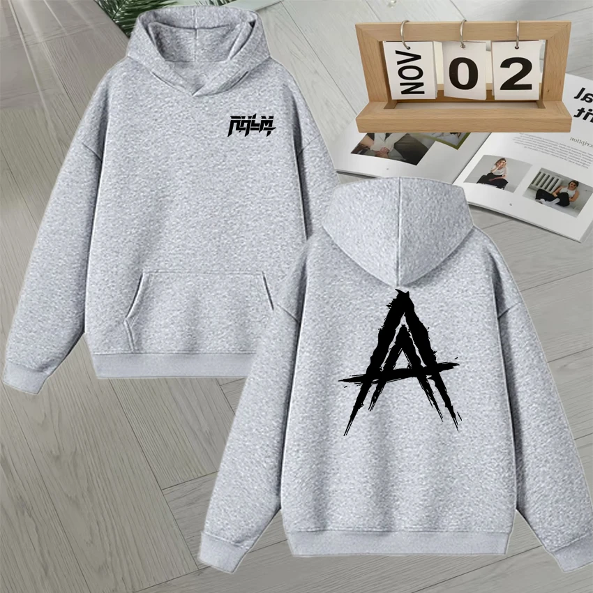 Anuel Long sleeve Double Sided Print Streetwear Hoodies Men Women Long sleeve Fleece Autumn Winter Pullovers Unisex Sweatshirts