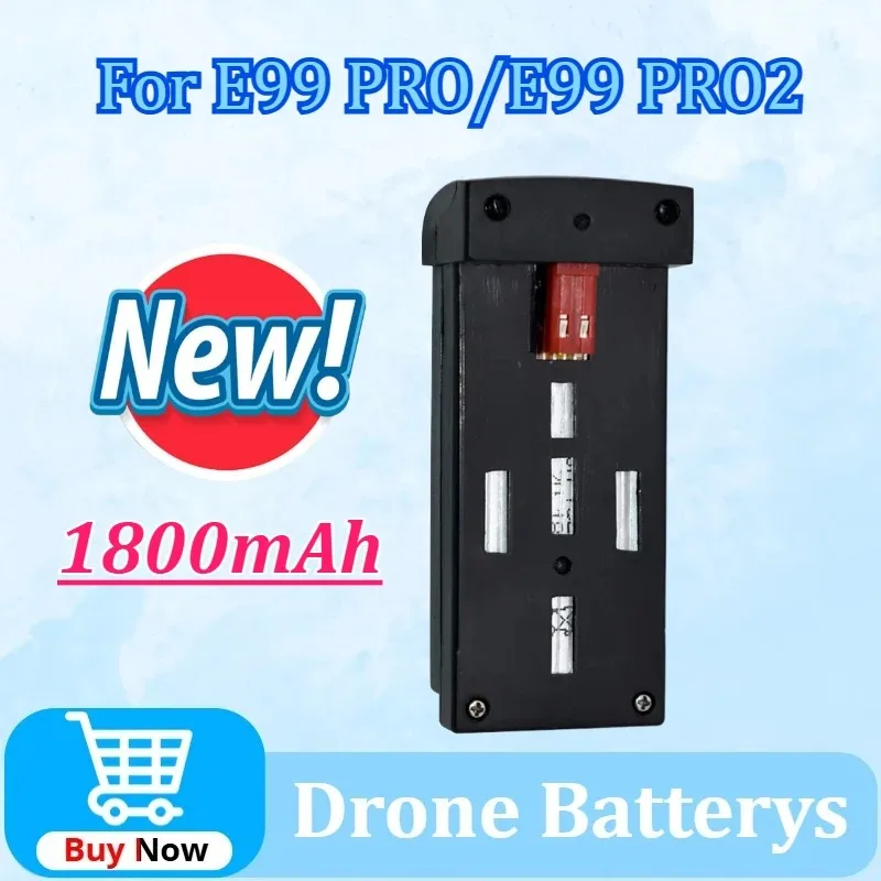 

3.7V 1800mAh Lithium Battery Spare for RC Drone for E99 PRO E99 PRO2 Drone Battery Quadcopter Replacement Accessory