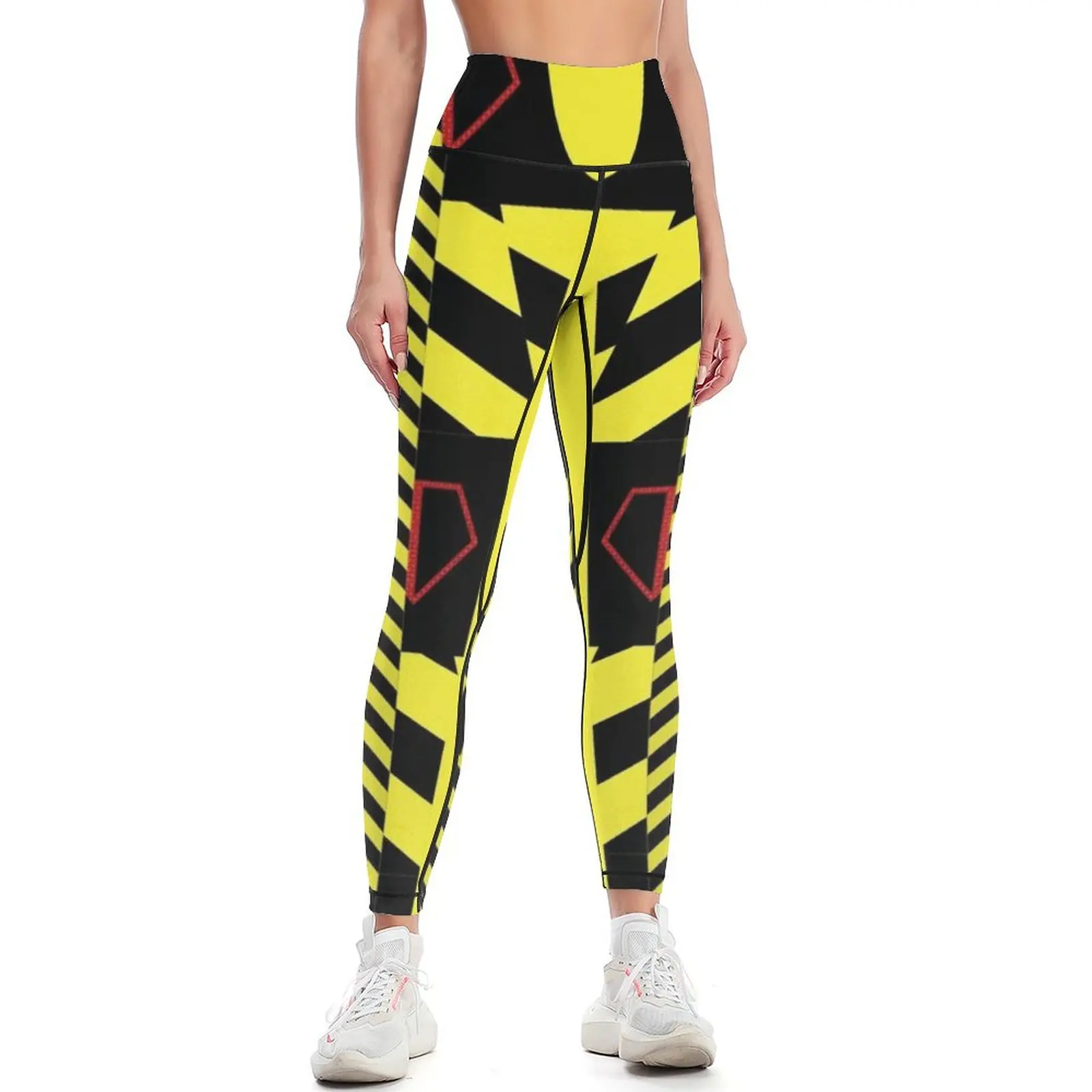 Inspired Texture: Yellow / Black Leggings Women's sports sportswear woman gym 2024 Womens Leggings