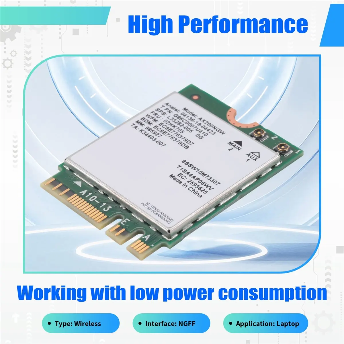 Limited 538 AX200 AX200NGW Network Card M.2 NGFF WiFi Card Bluetooth 5.0 WiFi 6 2.4G/5G 802.11Ac/Ax WiFi Wireless Adapter Card