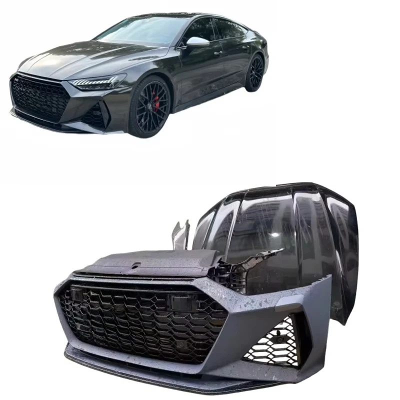 

STLF TJH Высокое качество, бестселлер, б/у 2021, для A7 RS7, решетка переднего бампера и капот радиатора фар с радарным жгутом, высокий