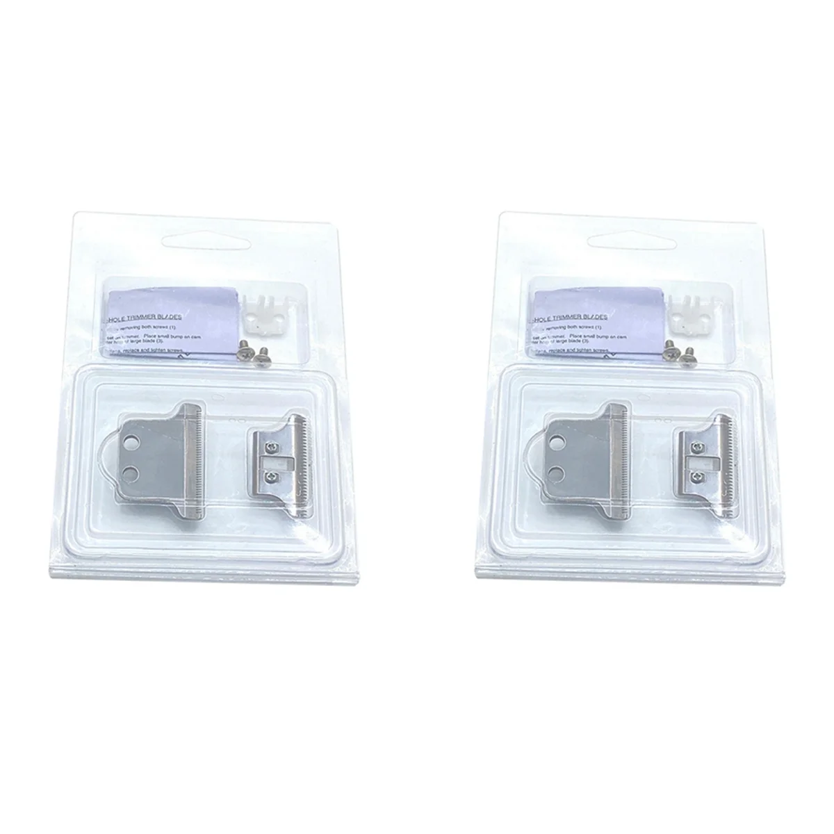

A76Z 2set 2-Hole Clipper Cutter Replacement Hair Trimmer Blades for 8081 8171 Silver