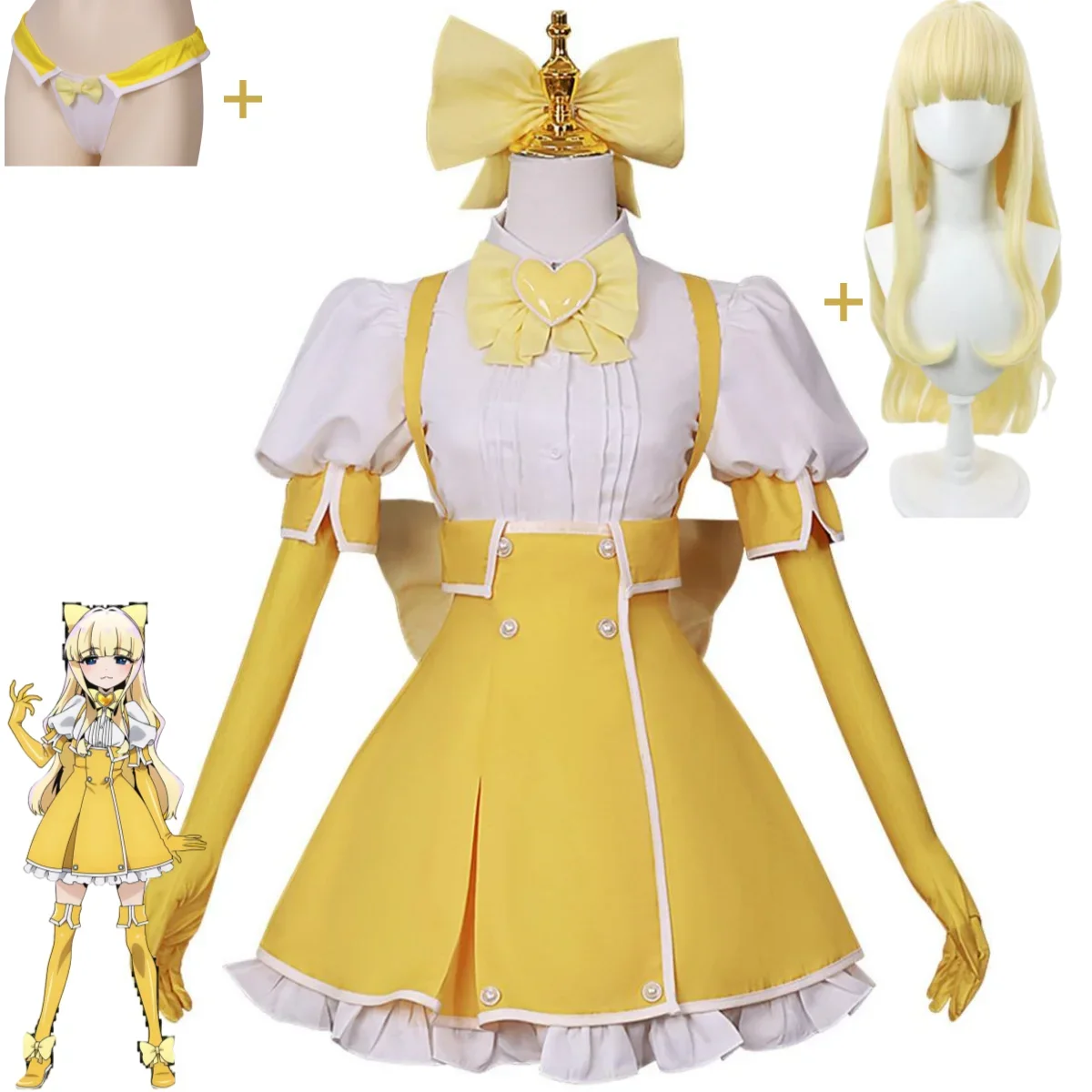 Anime I Admire Magical Girls Gushing Over Magical Girls Tenkawa Kaoruk Cosplay Costume Magia Sulfur Dress Wig Woman Sexy Suit